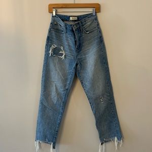 Madewell Distressed Classic Straight Jeans